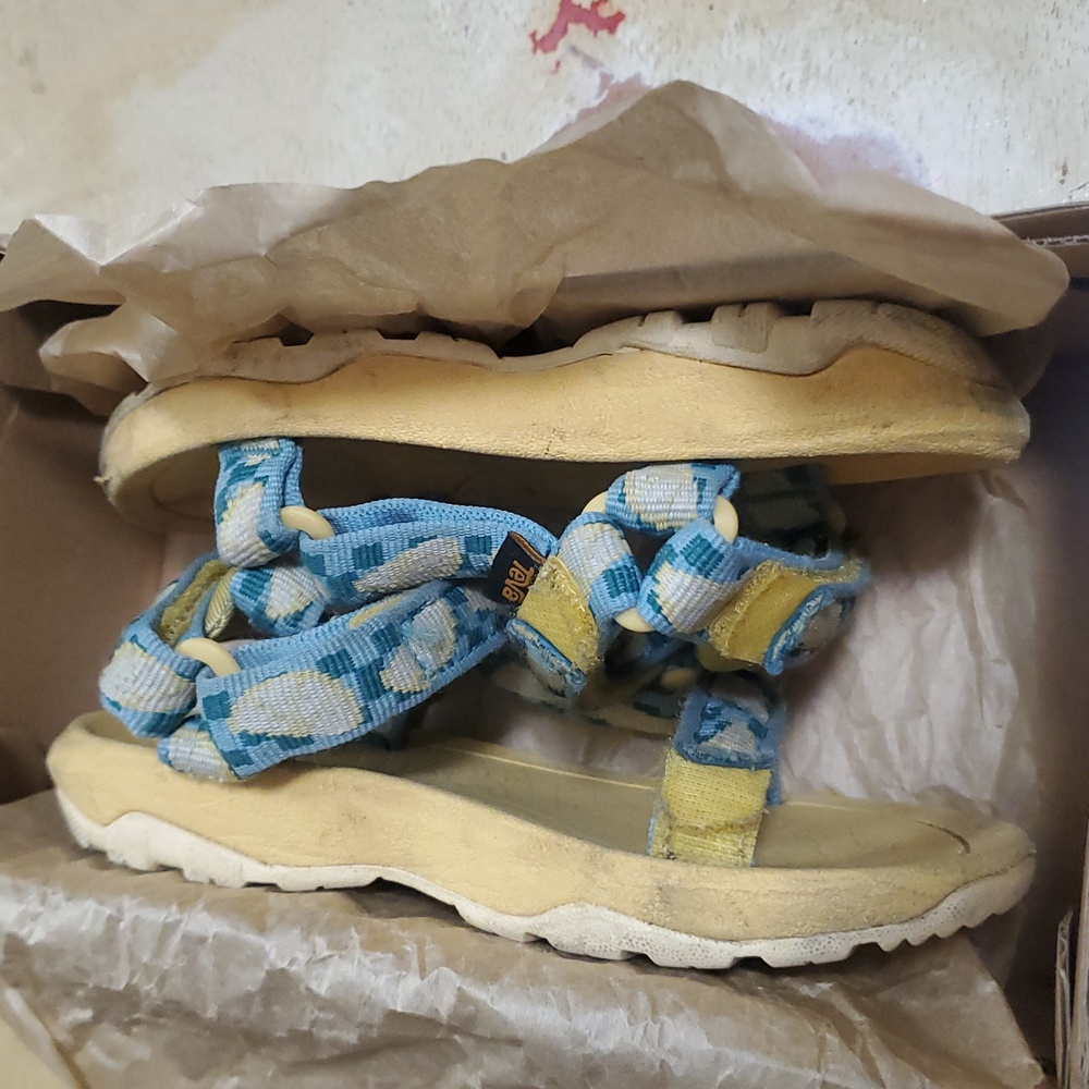 TEVA, T HURRACAINE Blue and Yellow Sandals - Picture 11 of 13